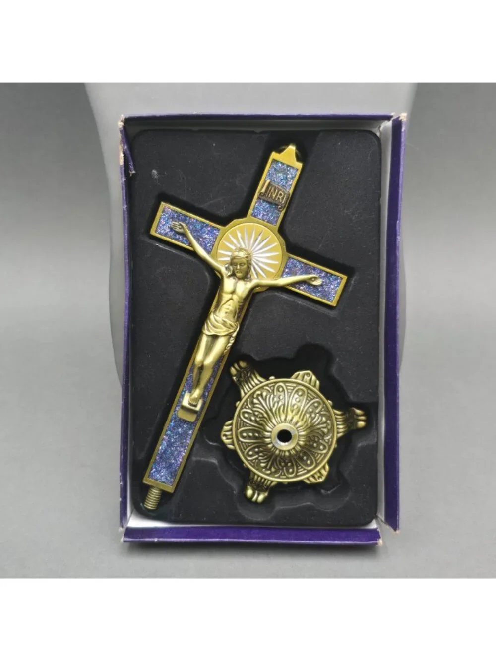 Saint Benedict Crucifix Catholic Cross Stand 8